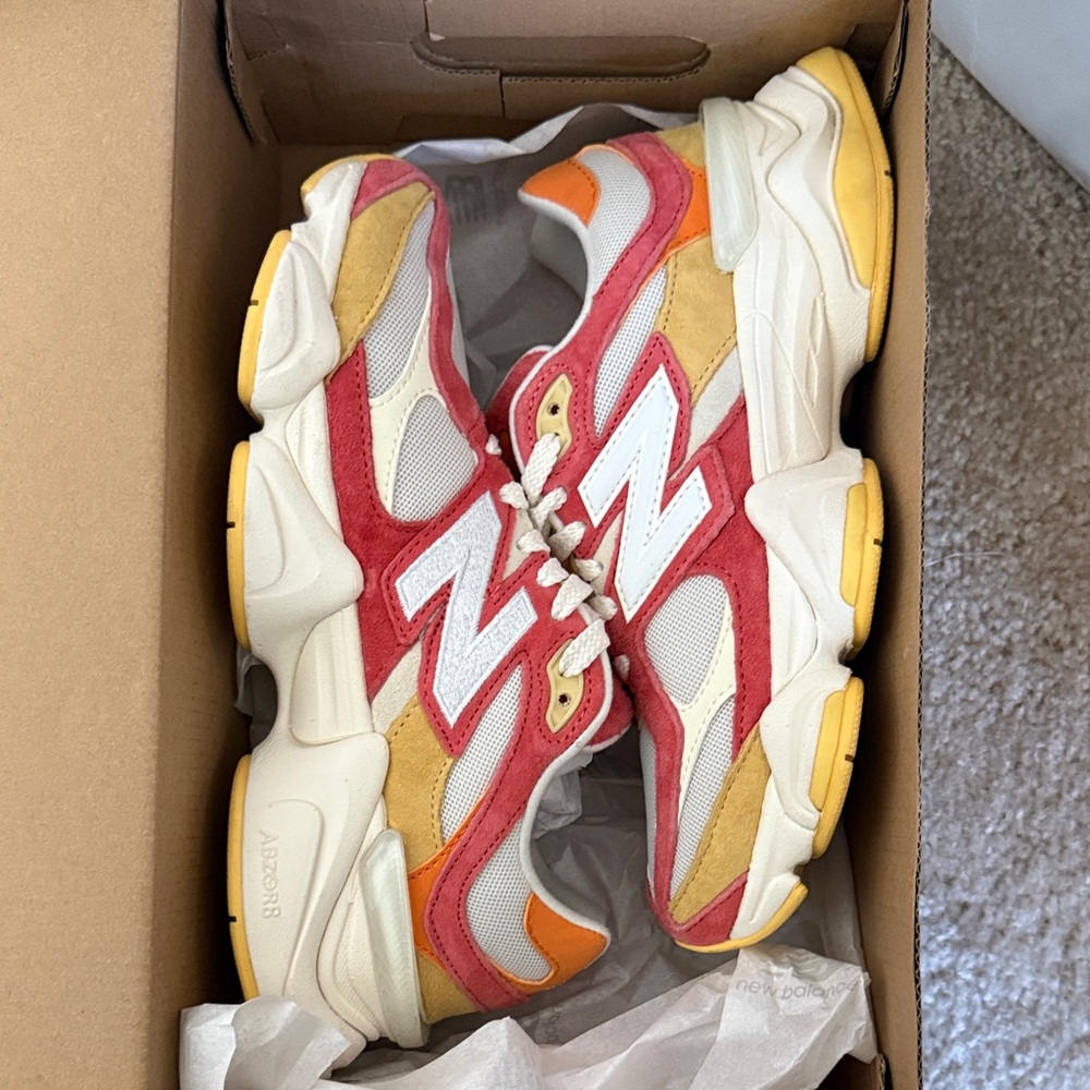 New Balance Red and Yellow Sneakers